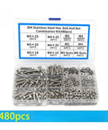 480 Pcs M4 And M5 Stainless Steel Socket Bolts Set With Nuts Hex Drive Built To Last Corrosion Proof 304 Stainless For Furniture Machinery Electronics And DIY Projects, assorted bolts