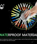 Hand wiping wheel with Multicolor 72 Piece Bicycle Spoke Reflectors Kit With 360 Degree Visibility For Night Riding Reflective Stickers