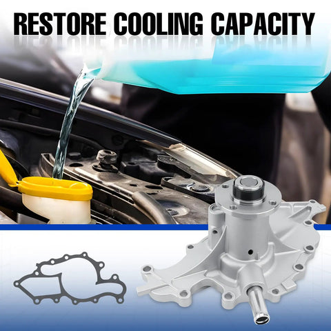 Heavy Duty Engine Water Pump With Gasket Kit Fits Ford Ranger Mazda B3000 Aerostar 1995 To 2008 3.0L V6 shown with coolant fill.