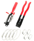 CV Boot Clamp Tool Kit For Cars And Auto Repair Pliers Set With 8pcs CV Boot Clamps showing tools and clamps