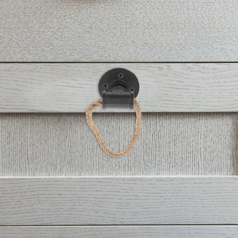 Vintage Black Iron Rope Cabinet Pulls Set for Rustic Kitchen Drawers and Doors with Metal Loop Knobs Retro Cupboard Hardware