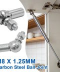 4 Pack M8 Right Thread Ball Head Joint Rod End Bearing Set, Universal Self Lubricating Ball Socket Joints for Cars, Hinges, Cabinets, 360 Degree Rotation, Durable Carbon Steel With Zinc Finish, M8 x 1.25mm carbon steel ball joint for cabinet hinge