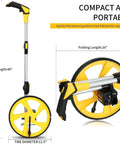 Foldable Measuring Wheel In Meters Up To 9,999m with Backbag One Button Reset Kickstand Starting Point Arrow Pro Grade Metric