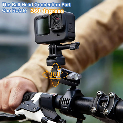 Aluminum 20mm Ball Mount Adapter With One Quarter Twenty Threaded Stud For Action Cameras And RAM Mounts Compatible With Insta360 One X3 X2 R RS GoPro DJI Osmo Phone Holders 20mm Ball Head Socket Arm mounted with 360° rotation