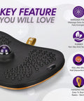Wobble Board With Massage Ball For Standing Desk Anti Fatigue Foam Pad and 19 Inch Balance Mat in black rubber, close-up view