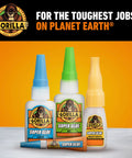 Your Go To Clear Glue For All Purpose Bonding Fast On Glass Plastic Wood Metal Ceramic Rubber And More, Tough As Nails Quick Set Adhesive For Projects And Repairs, various bottles.