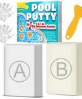 Pool Putty 12oz 2 Part Epoxy Putty Clay for Underwater and Above Water Leak Repair, including gloves and scraper