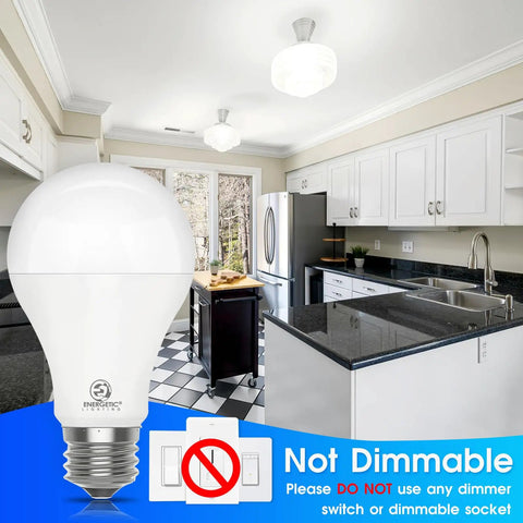 Super Bright 150 Watt LED Light Bulb A21 Daylight 5000K Non Dimmable 2300 Lumens High Lumen Bulbs UL Listed 2 Pack