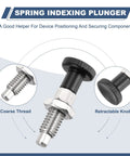 Tough As Nails M10x1.5 Ball Nose Spring Return Index Plunger Built From Bulletproof 304 Stainless Steel for secure device positioning.