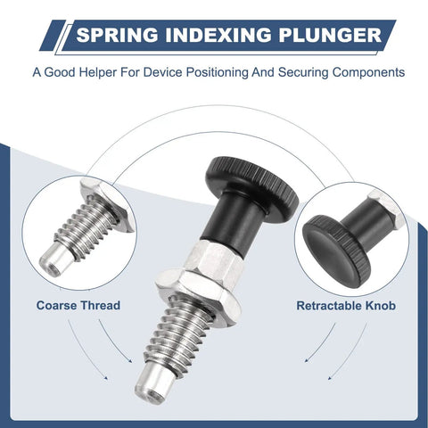 Tough As Nails M10x1.5 Ball Nose Spring Return Index Plunger Built From Bulletproof 304 Stainless Steel for secure device positioning.