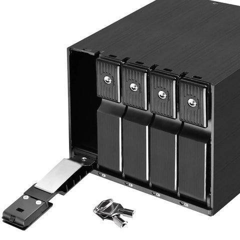 Solid As A Rock Pair Of Internal Hot Swap Drive Cages Converts Three 5.25 Inch Bays Into Five 3.5 Slot Enclosures For Sas And Sata Discs With sleek aluminum chassis and keys.