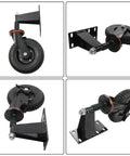 Heavy Duty 8 Inch Fence Gate Wheel Roller With Silent Rubber Tread And Bulletproof Steel Core Quick U Bolt Install Replacement Caster views