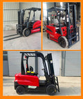 Heavy Duty Electric Forklift Built Like A Tank With Thickened Forged Tines And Hella Responsive Hydraulic Controls Offering Wide View Mast for efficient material handling.
