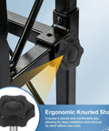 Solid Star Knob Handles M8 Metric Thread With Killer Grip For Quick Bench Setup And Woodworking Jigs Easy Hand Tightening Built Tough Clamping Screws Gear Upgrade Two Piece Set In Matte Black, ergonomic design shown.
