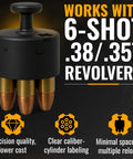18 Round Speed Loader For 38 Special And 357 Magnum Revolvers High Capacity 2-In-1 Reload Tool With Lightning Fast Push Button Release