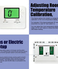 No Frills Manual Thermostat For Home With 1 Heat 1 Cool Non Programmable Control Green Backlight Easy Dial Temperature Adjustment Ideal For Conventional Systems And Simple Climate Comfort displayed on screen and back panel