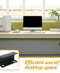 Slick Under Desk Laptop Mount With Adjustable Angle Plastic Shelf To Free Up Your Daily Desk Space Clean Keyboard Stand And Totally Reliable Ergonomic Workstation Setup in a modern workspace.