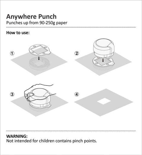 Instructions for Oval Magnetic Punch For Paper Crafting And Scrapbooking, showing steps for precise oval window cuts.