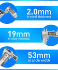 Beefy Heavy Duty Drawer Slides Full Extension Side Mount Rails For Tool Chests And Cabinets 18 Inch Fit 20 22 30 32 34 36 38 40 Inch Units 260lb Capacity Industrial Grade Steel Track Guides Runners 150000 Cycles, 2.0mm steel thickness