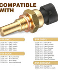 No Hassle Plug And Play Automotive Engine Temperature Sensor Replacement For Delphi Models OE 15369305, gold finish, compatibility list.