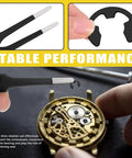 Black E Clip Assortment Kit With 14 Sizes External Retaining Rings 1.5mm To 22mm 211 Pieces Includes Tweezers and Storage Box