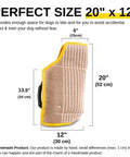Durable Dog Bite Sleeve For Medium To Large Breeds Pro Training Gear For German Shepherds And Pitbulls Safe Padded Arm Sleeve For Police K9 And Personal Trainers Heavy Duty Bite Training Equipment, 20x12 in size, product dimensions shown.