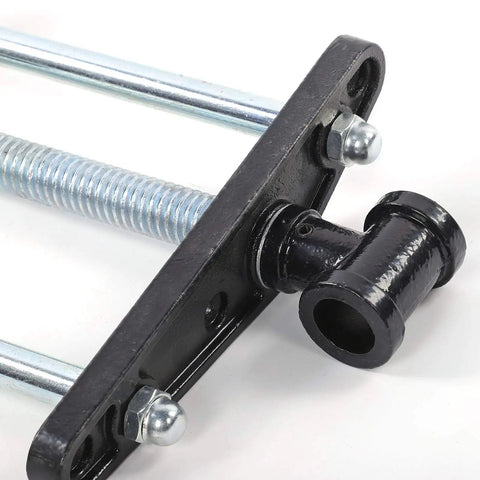 Heavy Duty Steel Front Mount Shop Vise For Workshop Bench Clamping And Woodworking Projects Built Tough As Nails close-up of steel mounting hardware.