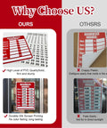 Comparison of Go To Open And Closed Sign Kit With Changeable Letters And Numbers For Glass Doors Red Business Hours Display
