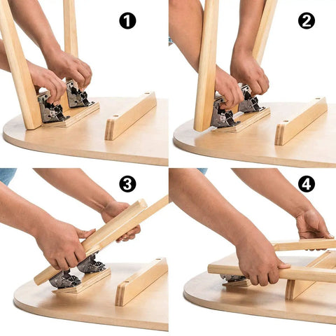 Heavy Duty Self Locking Hinge Set Eight Pack Rustproof Steel Brackets For Folding Tables Rock Solid 90 Degree Pivot Hardware Upgrade Built Tough To Handle Any Daily Grind Or Weekend Setup