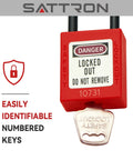 Pro Grade Lockout Tagout Padlock Kit Five Pack With Two Keys Each And Warning Labels And OSHA Compliant LOTO Locks Made From Non Conductive Nylon For Electrical And Mechanical Equipment Lockouts