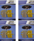 Top Tier Metallic Sintered Brake Pads For Mountain Bikes Hydraulic And Mechanical Disc Calipers 4 Pair Assembly Kit, gold pads with springs.