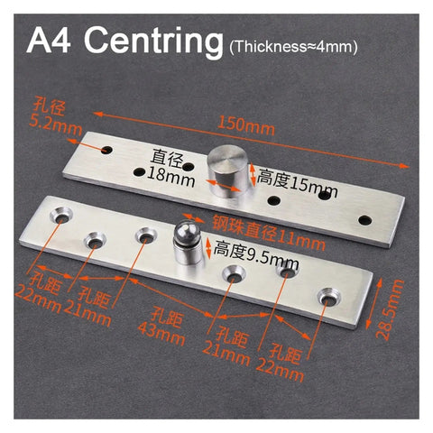 Heavy Duty Stainless Steel Pivot Hinges Set Of Ten Rock Solid Invisible Door And Cabinet Hardware dimensions and design details.
