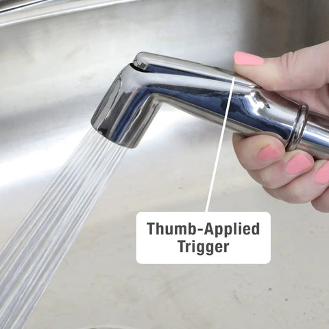 Universal Fit Chrome Sink Side Spray Head For Easy Replacement No Fuss Rust Resistant And Durable Attaches To Most Spray Hoses And Faucets Smooth Water Flow Upgrade For Your Kitchen Sprayers