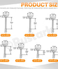Diagram of 35Pcs M3 Nickel Plated Knurled Thumb Screws Set In 7 Sizes M3x6mm to M3x30mm with dimensions for each size.