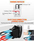 Diagram of wiring method for 12V Electric Fuel Pump Relay Kit Waterproof 60 Amp Heavy Duty Long Wiring Harness.