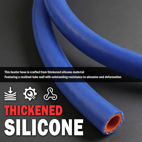 Thickened Silicone Heater Hose Kit With Five Clamps For Engine Coolant And Radiator Vacuum Lines High Temp Reinforced Flexible Silicone Hose