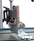 Heavy Duty Pipe Notcher with 0-60 Degree Adjustable Angle on drill press, fits half inch to two inch pipes, metal frame