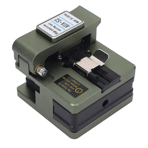 Gowenic Fiber Optic Hot Melt Cutting Machine With 0.6 Degree Cleaver and Universal Fixture for precise fiber optic cutting.