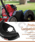 Edger Blade Guard With Label Plus 2 Replacement Edger Blades 9 Inch Center Hole Five Eighth Inch For MTD Troy-Bilt Yard Machines