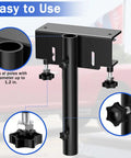 Universal Truck Flag Pole Mount Holder Clamps Poles Up To 1.2 Inches with easy-to-use clamp and adjusting screws.