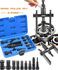 Pro-Grade Motorcycle Blind Bearing Extractor Puller Kit 8-25mm shown with blue case and components displayed.