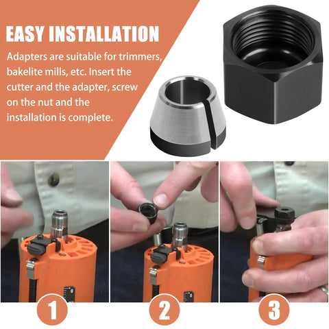 Collet Nut And Collet Cone Sleeve Combo For R2400 R2401 R86044 R860443 Laminate Trimmer Router installation steps