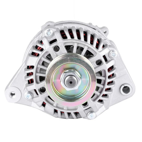 Front view of Replacement Alternator That Fits Acura EL 2001-2005 And Honda Civic 2001-2005 Replaces 13893 with OE Standard Bearings