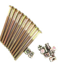10 Pack M6 Carbon Steel Furniture Bolts With Barrel Nuts And Dowel Connectors 80mm Long Galvanized Heavy Duty Fasteners