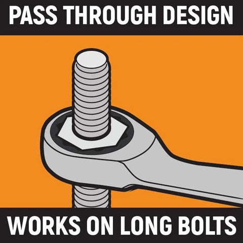 13mm 12 Point Reversible Ratcheting Wrench With 72 Tooth Head Ultra Thin Profile tightening bolt in tight space