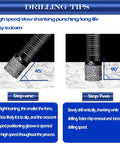Ten-piece 5mm dry diamond drill bit set in black for tile, ceramic, marble, porcelain, stone, and glass.