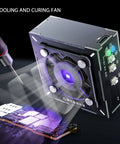 High Speed Solder Fume Extractor With UV Curing And Cooling Function showcasing cooling fan in action.