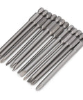 Rock Solid 12Pcs Screwdriver Bit Set With S2 Alloy Steel Phillips And Slotted Tips For Power Drills Manual Tools Heavy Duty Hardware Precision Bits, 100mm
