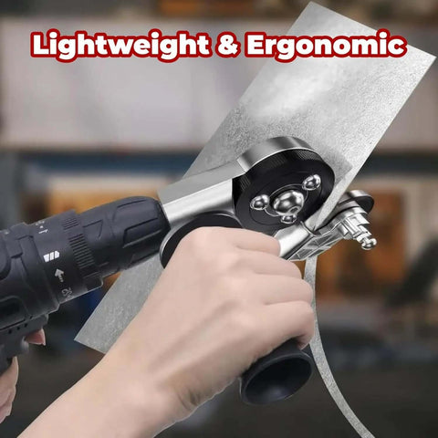 Turn Any Drill Into A Beast Of A Precision Sheet Metal Cutter With A High Efficiency Nibbler Attachment cutting sheet metal