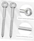 Stainless Eyebolt Lashing Eyes For Load Securing Self Tapping Eye Screws Kit 6 Pack Heavy Duty Eye Bolt Screws For Marine RV Trailer Hardware Ideal For Tow Vehicles And Heavy Haul Applications, stainless steel